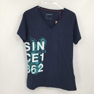 Mammut Zephira marine melange blue heathered t-shirt athletic fit new women L